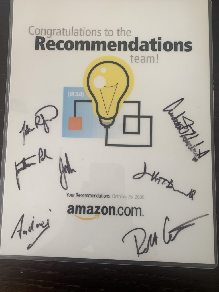 Amazon.com Recommendations Oct 26 2000 - Josh Petersen