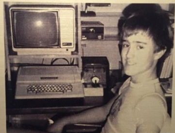 Dave Schappell at his Apple II+ which ran The Magical Tavern BBS