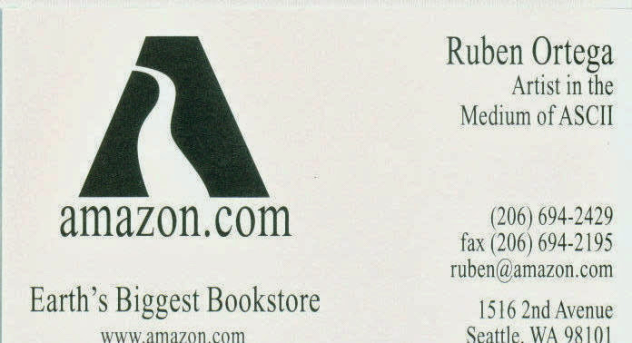 Old Amazon.com business card - Ruben Ortega